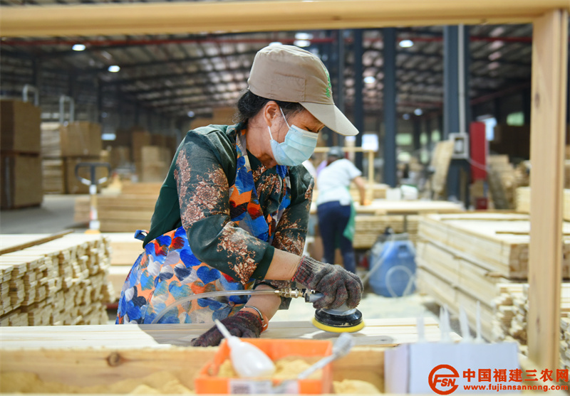 日前，在顺昌县升升木业有限公司增资扩产项目新建厂房车间，工人在生产线上忙碌着。 (3).jpg